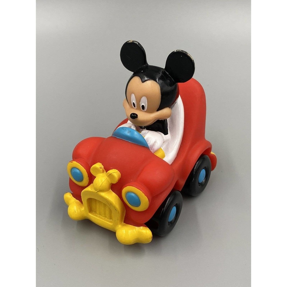 Disney 3” Sassy Car - Plastic - Hard Rubber Mickey Mouse as Driver